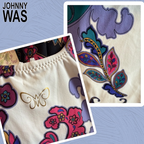 JOHNNY WAS NWT Fatima Square Neck One Piece REVERSIBLE Plus Size Swimsuit/1X - Picture 10 of 10